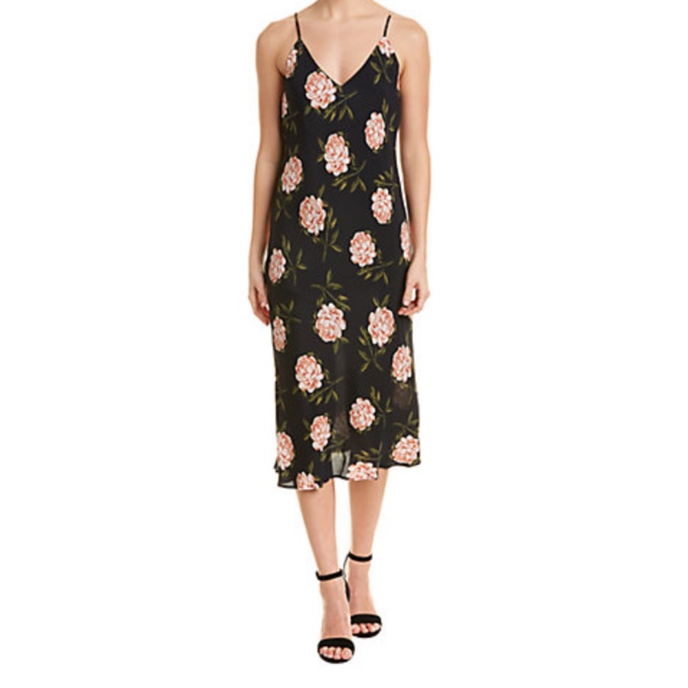 Lavender Brown floral slip dress